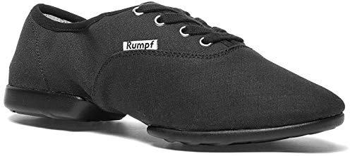 Rumpf Bee 1515 Dance Tanz Sport Sneaker Hip Lindy Hop Trainings Schuhe Leinen, Schwarz, 38 EU