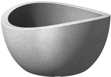 Scheurich Pflanzschale Wave Globe Bowl, Stony Grey, Kunststoff