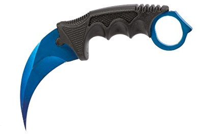 ariknives - Counter Karambit Skin Knife CS GO Streik Messe Jagdmesser taktisches Überlebens Camping Werkzeug (Blue Steel)