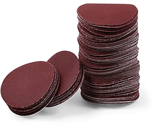 LEONTOOL 2 Inch Hook and Loop Sanding Discs 240 Grit 100Pcs Sandpaper Discs for Random Orbital Sander Pads Grinding Polishing Metal Wood Rubber Leather Plastic Stone Glass