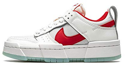 Nike Donna W Dunk Basso Disrupt, Summit Bianco/Gym Rosso, 40.5 EU