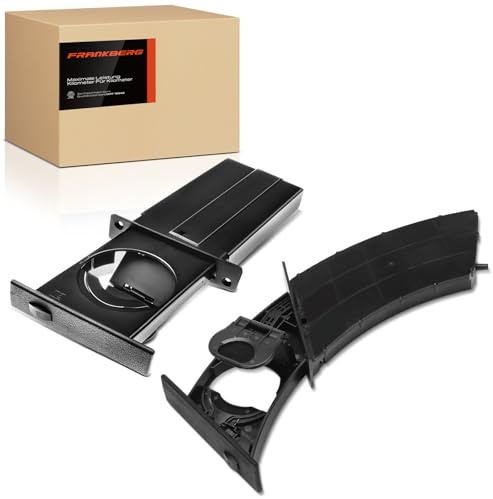 Frankberg 2x Getränkehalter Cupholder Links Rechts Schwarz 9125622 | Kompatibel mit 5er E60, 5er Touring E61