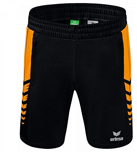 Erima herr Six Wings Worker Short (1152217), svart/new orange, L