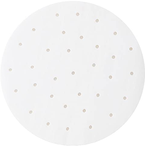 MARMODAY Lot de 100 feuilles de papier sulfurisé rond de 28 cm - Anti-adhésif - Pour cuisson à la vapeur - Pour friteuses à air chaud
