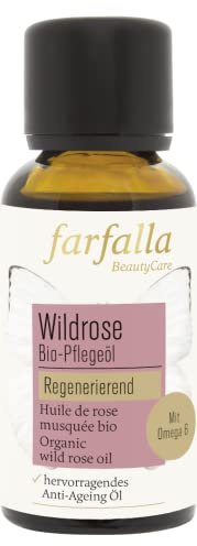 farfalla Wildrose Bio-Pflegeöl | feuchtigkeitspendend | 30 ml | mildert Pigmentflecken & erste Fältchen | bewährt bei Narben & Schwangerschaftsstreifen | 100% zertifizierte Naturkosmetik