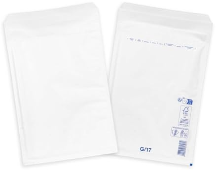 smiley pack Luftpolstertaschen G7 Weiß 250 x 350 mm 1200 Stück | gepolsterte Versandtaschen mit Selbstklebeverschluss, passend für A4+ und C4