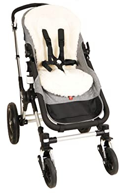 KAISER Lammfellauflage universell passend und passgenau für Bugaboo und Joolz, natural white