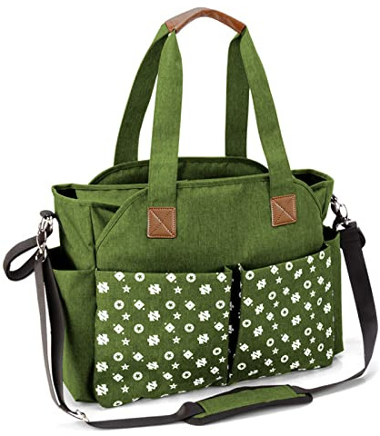 Homlynn Baby Wickeltasche, Reise Wickeltasche Bote Messenger mit Kinderwagenriemen, 12 Taschen Großer Stauraum für alle Babyzubehörteile