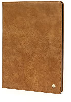 Porter Riley - Lederhülle für iPad 11. / 10. Generation (10.9) Ausgabe (2025/2022). Premium Echtleder Standhülle/Cover/Flip (Hellbraun)