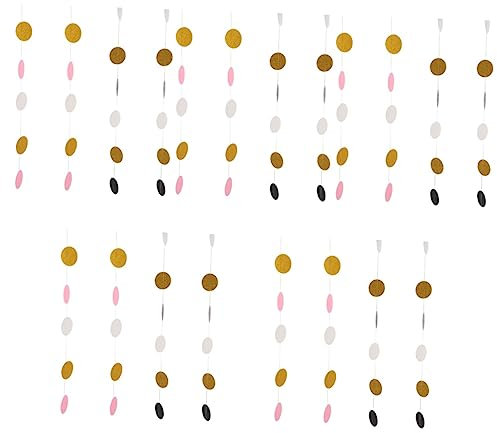 Garneck 20stücke Teiliges Party Banner Aus Papier Kreise Girlande Dekoration Für Geburtstagsfeiern Babypartys Und Hochzeiten Langer Eleganter Aufhänger Langlebig Und Einfach