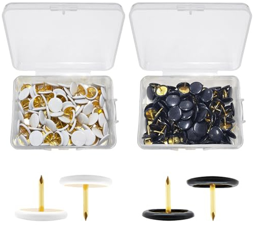 200 St. Rundkopfnadeln, Pinnwandbefestigungsnadeln, Bildbefestigungswerkzeuge, Papierbefestigungen, DIY-Bastelzubehör, Dekorationsnadeln, Metallwandnägel