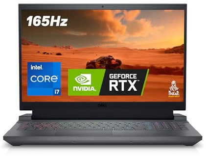 Dell G15 5530 Notebook per il gaming G15 15.6 FHD 165Hz Display, Intel Core i7-13650HX, NVIDIA GeForce RTX 4060 8GB, 16GB RAM, 512GB SSD, Windows 11 Home, Qwerty Backlit Keyboard, Grigio