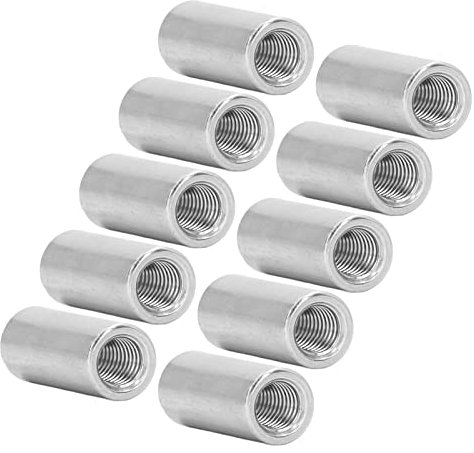 10 Stück Runde Verbindungsmutter, M8 X 1,25, L30 Mm, Edelstahl-Kupplungsmuttern, Gewindehülsenstangen-Set, 10 Stück Rund