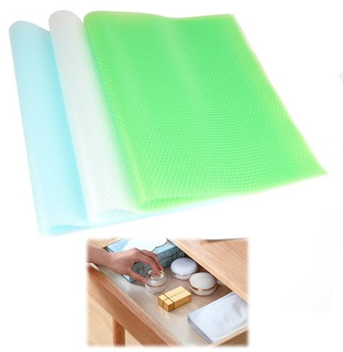 Lot de 12 Tapis Fraicheur pour Frigo Réfrigérateur Anti-Bactériens,44 x 29 cm Tapis de Réfrigérateur Lavable,Tapis Anti Givre pour Congelateur,Tapis Antidérapant Frigo,pour Cuisine, Armoire, Tiroirs