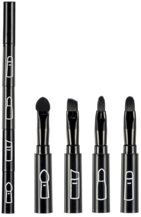 1pc 4 in 1 pennello premium staccabile multi-sezioni Multi sezioni Cosmetica Pennello per labbra a spazzola per occhiate per occhiate per occhiate per sopravvive di campeggio portatile Kit di spazzol