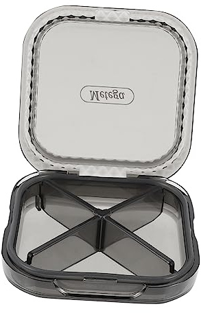 Healeved Pillenbox Organizer Tragbar mit Fächern für Medikamente Tablettenhalter Mini-etui Leicht zu Transportieren und Praktisch für Reisen