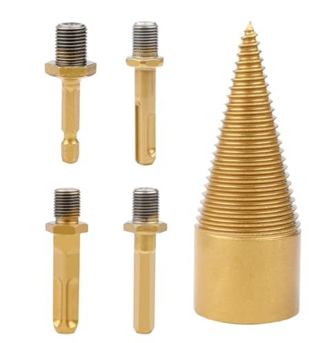 Trapano per spaccalegna, spaccalegna pesante, trapano elettrico per legna da ardere resistente - Robusto spaccalegna elettrico multifunzione, trapano esagonale per campeggio, uso all'aperto