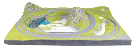 NOCH Fertiggelände „Bozen“, Modellbau Landschaft, ideal für Spurweite Z perfekt zum Gestalten von Modellbahnanlagen| 77 x 52 cm ca. 14 cm hoch