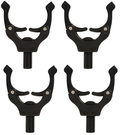 Wjelet 4 Stück Rutenauflage Für Karpfenangeln, Magnethalterung, Automatische Anpassung, Halterung Für Angelrute, Wildangeln