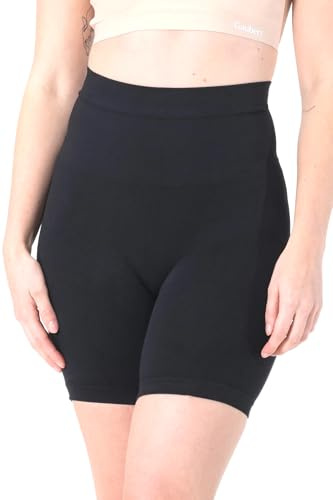 Shapewear för kvinnor, magkontroll, hög midja, kalsonger, figurformande byxbyxor, shorts med ben – formande kroppsformare, ca 40 cm lång, svart, XL-XXL