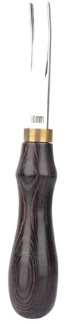 YUYTE Strumento di Salvataggio di Smussaggio in Pelle Bordo Cuoio per Cuoio Cuoio Cuoio Strumento di Taglio Smussaggio con Manico in Legno per Cuoio Artigianato Fai -da -te da 4 Mm 6 (10MM)