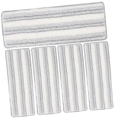Lot de 5 Serpillières de Remplacement Autocollantes en Fibre Synthétique | Absorption Rapide de L’eau, Maintien Sécurisé, Usage Domestique pour Sols, Entretien Facile