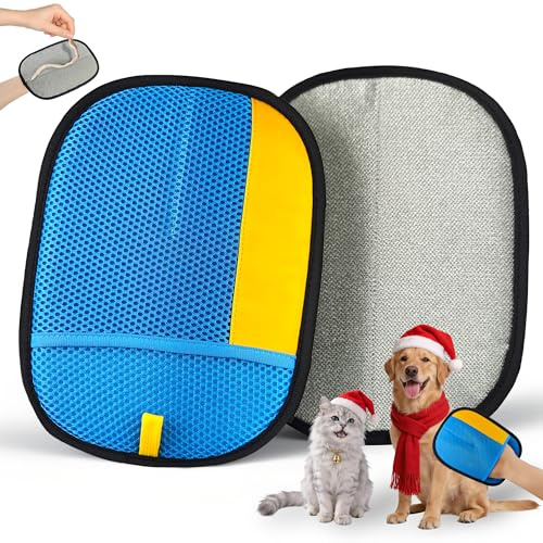 YOSEPATI Thickened Ectrostatic Pet Hair Removal Glove, Magic Brush Pet Hair Remover Tool for Cat & Dog, Upgraded Reusable Pet Hair Gloves for Couch, Clothing, Carpet & Car Seat, Cat Grooming Gloves