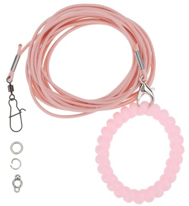LT Easiyl Imbracatura per uccelli da addestramento per pappagalli, piccioni e pappagallini, con anello 4# (rosa)