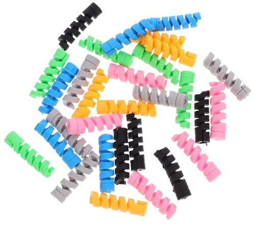 OATIPHO 30pcs Silicone Cable Protectors for USB Charger Cord Flexible Data Cable Protective Covers to Prevent Fracture Cute Covers for Desk Management