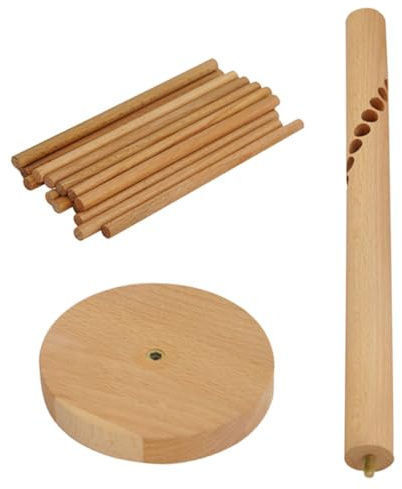 Support de Séchage des Pâtes en Bois Naturel pour Pâtes Fraîches, Séchoir à Spaghetti Robuste et Stable, Porte Multifonction Cuisine Maison, pour Sécher Tagliatelles