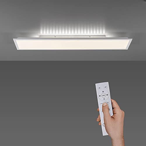 SellTec LED Panel Deckenleuchte dimmbar Fernbedienung CCT warmweiß kaltweiß | indirekte Deckenbeleuchtung, Farbtemperatur mit Fernbedienung einstellbar, warmweiß - kaltweiß, für Wohnzimmer Küche Bad