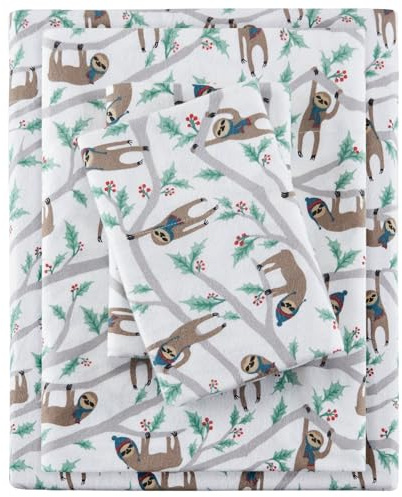 Sleep Philosophy Cozy Flannel Sheets 100% Cotton, Full Sheet Set, 4 Piece