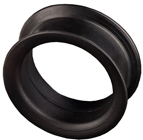 viva-adorno 1 Stück Tube Flesh Tunnel Plug Silikon Ohr Piercing XXL big groß flexibel Größe 4-44mm Z19, schwarz 28mm