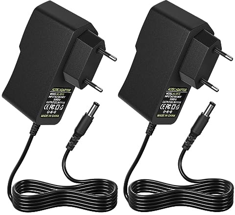 TOBWOLF 2PCS 9V 1A AC DC Netzteil Adapter, Universal Stromversorgung | DC 9V 1A Power Adapter for Arduino R3, Oszilloskop, Router & ADSL Modem, with 5.5x2.5mm Plug for Electronics