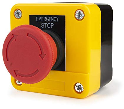 Botón de Parada de Emergéncia 660V 10A Interruptor de Botón de Seta Rojo Pulsador para Elevador Emergencia 22mm NC