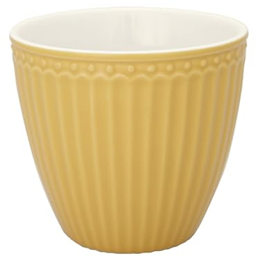 GreenGate - Tasse, Latte Cup - Alice - Porzellan - Honey Mustard - 300 ml