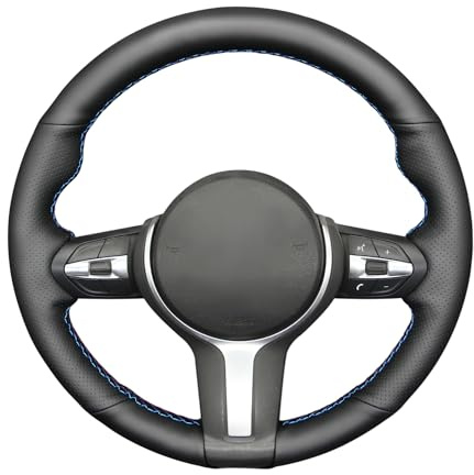 MEWANT Passgenauer Lenkradbezug zum Nähen für BMW M Sport | M Sport F30 F31 F34 F20 F21 M135i M140i F45 F46 F22 Atmungsaktiv Für Beheizte Lenkräder Langlebig