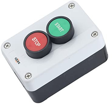 EKSIL Druckknopf Schalter Steuerbox Wasserdichte Taste Anzeige Licht Kunststoff Gehäuse Notstopp Resetpunkt Elektrische Box (Farbe: 2 Loch)