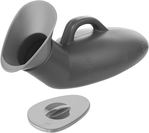 Male Urinals Portable Urinal Toilet 800ML Plastic Urine Bottle for Men with Female Urinal Attachment Spill Proof Pee Bottle with Lid for Car Travel Camping Elderly Care