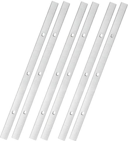 6 Stk. HSS Hobelmesser (0911063549) geeignet für Dickenhobel DH 330 (0200033000) / DH 316-332x12x1,5mm, mit 2 Langlöchern - hochwertige Ersatzklingen für präzises Hobeln