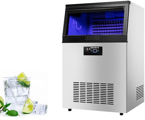 Pequeña Máquina De Hielo Comercial Con Capacidad De Almacenamiento De Hielo De 15 Kg, Limpieza De 360° Con 1 Botón, Agua Embotellada/agua Externa De Doble Uso Para El Hogar, Oficina, Bar, Restaurante