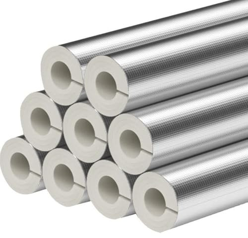 Rohrdämmung Isolierrohr Aluminiumfolie Schaumstoffrohre für Schutzschlauch Heizungsrohr, Dämmung Rohre für rohrisolierung im erdreich, ID 22/27/34/43/48/60/76/89/114/133mm(ID 34mmx30mmx1m)