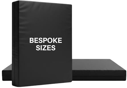 Custom Made Crash Mats Bespoke Gym Mats for Landing, Tumbling, Falling, Crashing Yoga Exercise Black, 5cm Thick