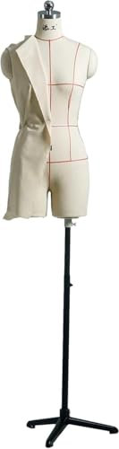 Mannequin Torso Studio Schneiderpuppe for Nähen von Damenkleidung, Körper in Übergröße mit verstellbarem schwarzen Ständer(XXL-Model 88)
