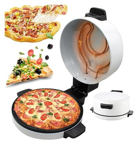 2000W four à Pizza électrique, Machine à pain arabe de 30cm, plaque chauffante antiadhésive, fait maison en 6 Min, poignée anti-ébouillante, pour Pizza, Steak, pain arabe,12in