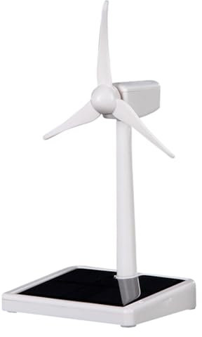 Solar Windmill, Assembled Rotating Wind Turbine Science Toys, DIY Solar Windmill Model Desk Home Decor Craft Education Gift for Kids, Toy for Kids