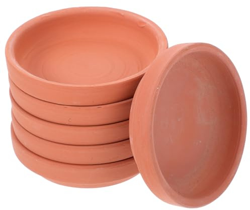 CIYODO 6 Pezzi Sottovasi per Piante Terracotta Confezione da Vassoi per per Fioriere Eleganti e Funzionali per Piante da Ed Esterno Accessori per Giardinaggio