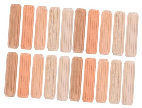 VALICLUD 100stücke Runde Holzdübelstangen Für Holzbearbeitung Und Bastelarbeiten Harte Gerade Holzstifte Für Möbel Und Handwerk