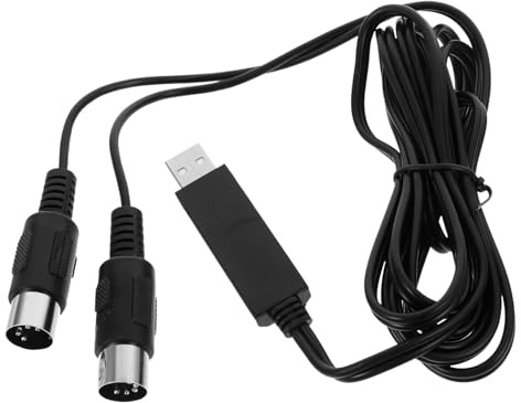 Abaodam Cavo Midi USB per Tastiera Piano Adattatore Professionale Trasmissione Veloce e Stabile Compatibile Windows e Os X Plug Play per Editing Musicale