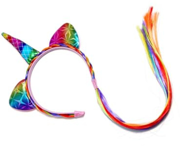VALICLUD Einhorn Perücke Haarreif Buntes Haarband Kinder Kopfschmuck Leichtes Farbechtes Material Party Gastgeschenk